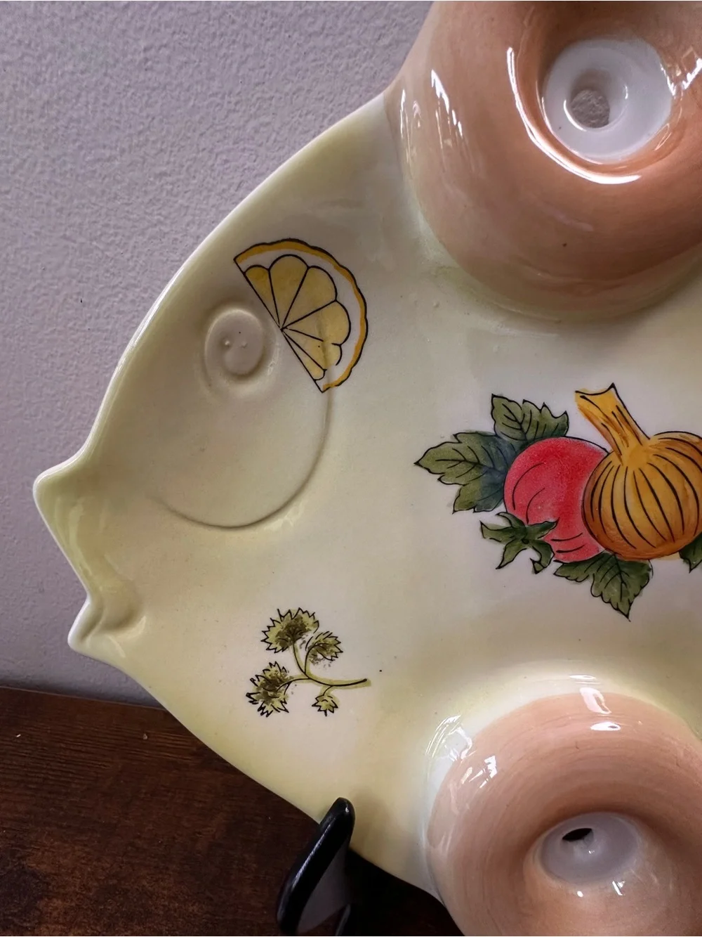 Rare Vintage MCM Ceramic Fish Serving Platter – Bagels, Lox & Cheese Tray